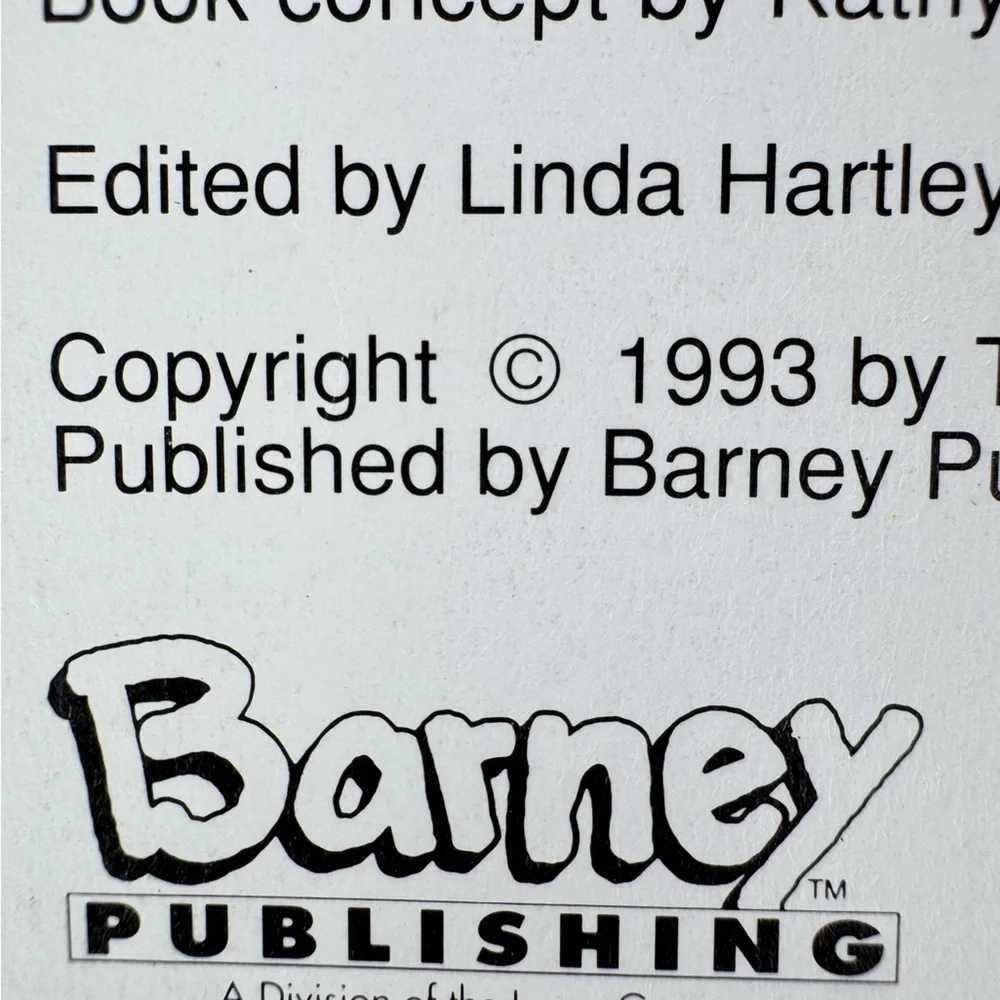 Vintage 1993 Barney’s Favorite Mother Goode Rhymes Children’s Book